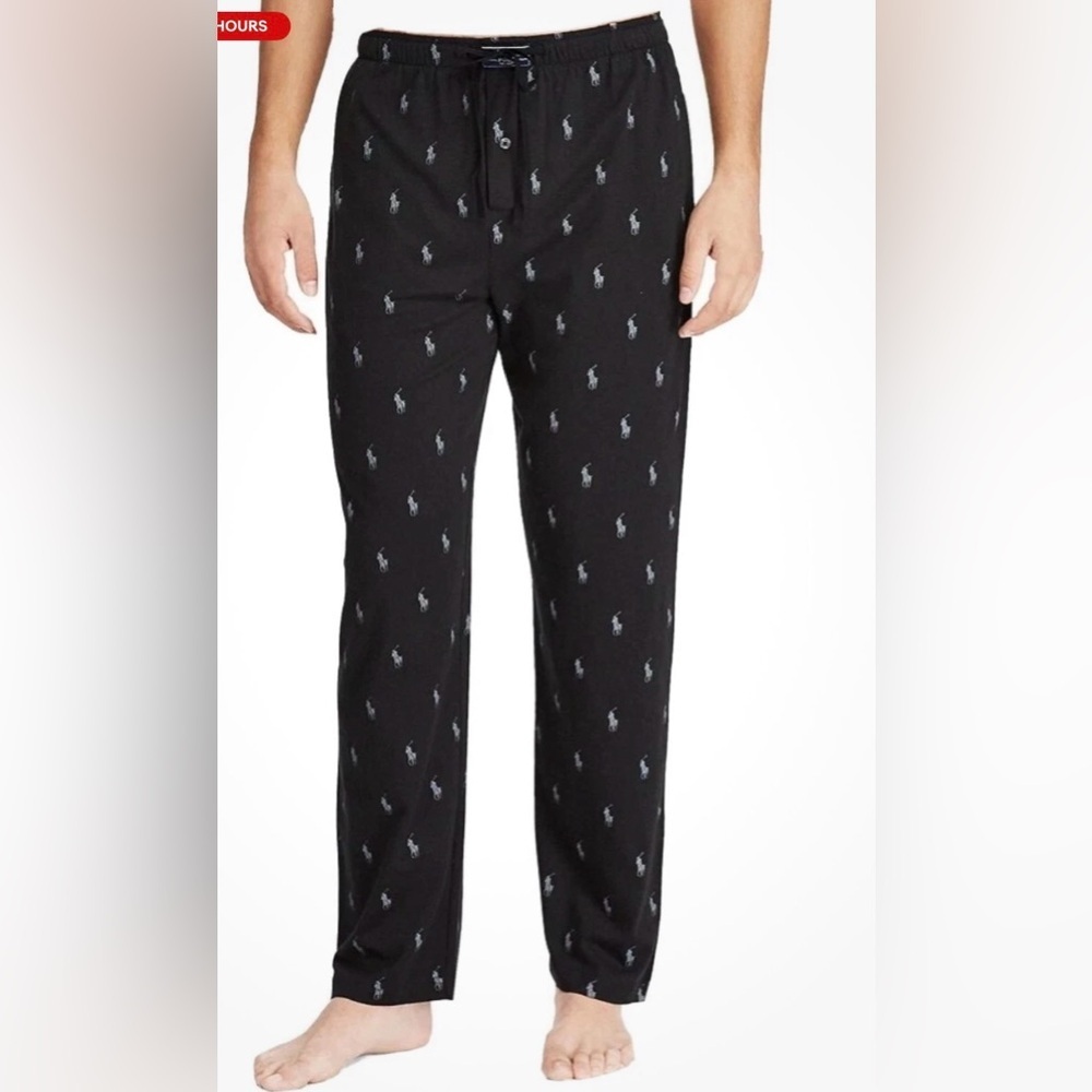 Men’s Polo Ralph Lauren Black Cotton Pajama Pants